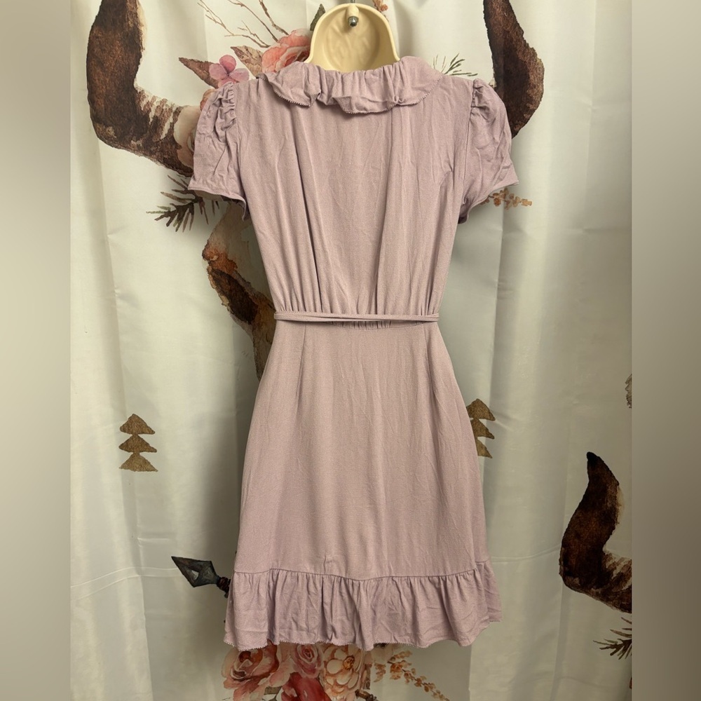 XS Sunday best Ruffled Lilac Dress - Picture 2 of 6